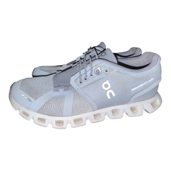 On Running Athletic Shoes - Light Gray and White - Picture 1 of 7